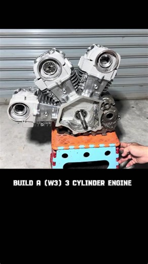 Part 1 - Build a W3 3 Cylinder Engine 😮​🔥​ #build #engine #w3engine #w3 #foryou #foryoupage #typ