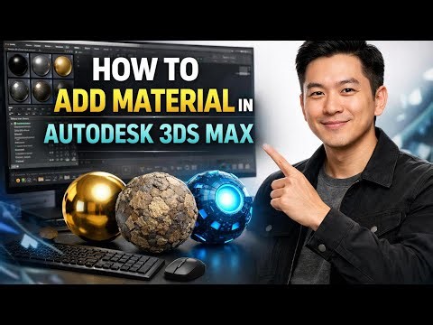 How to ADD MATERIAL in Autodesk 3ds Max (Step by Step)