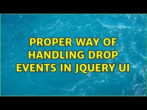 proper way of handling drop events in jQuery UI