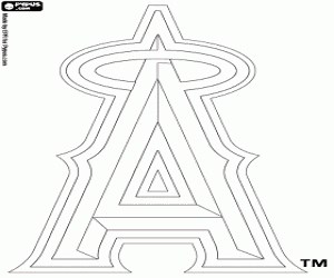Los Angeles Angels of Anaheim logo coloring page printable game