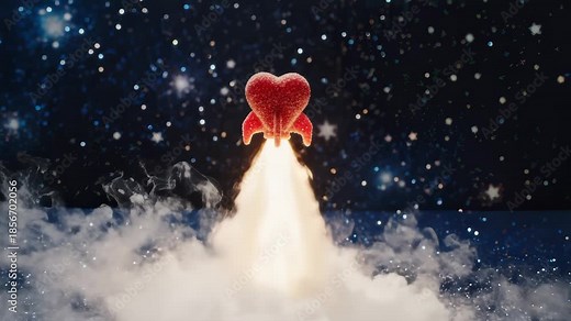 Heart Candy Rocket Launches Into Space With Smoke Trail Concept