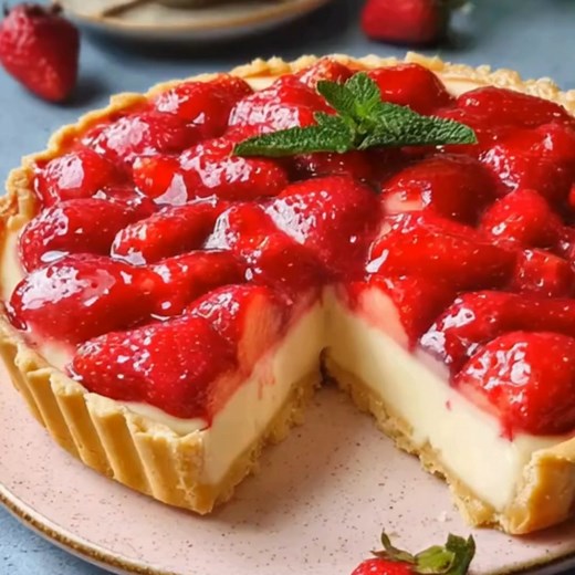 Tarte au Mascarpone et à la Fraise Ingrédients : - 1 pâte sablée - 250 g de mascarpone - 20 cl de crème liquide entière bien froide - 60 g de sucre glace - Pour le curd à la fraise : - 250 g de fraises bien mûres - 2 œufs - 80 g de sucre - 1 c. à soupe de maïzena - 30 g de beurre Préparation : 1. Préparation de la pâte : - Préchauffez votre four à 180°C (thermostat 6). - Étalez la pâte sablée dans un moule à tarte et piquez le fond avec une fourchette. - Faites cuire à blanc pendant 15 minutes, 