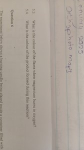 5.3What is the colour of the flame when magnesium burns in oxy... | Filo