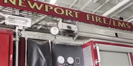 Newport Fire Department displaying its history