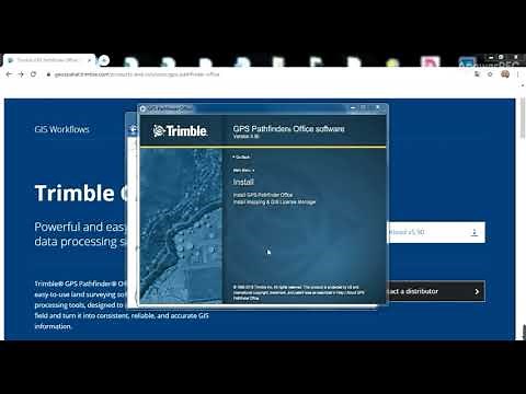 Installation, start activation Trimble GPS Pathfinder Office