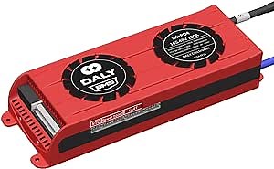 DALY BMS 16S 48V 100A LiFePO4 PCB Protection Board with Balance Leads Wires 3.2V Battery Protection Module Smart BMS for 18650 Battery Pack 48V with UART and Cooling Fan