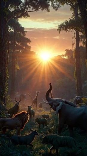 Sunrise Wildlife Symphony 🌄🦁✨ | All Animals in Morning Nature (4K)”