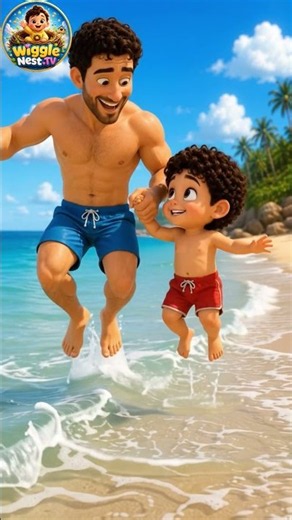 Milo Was Terrified of the Waves... Until This Happened! 🌊😲 #shorts #cartoon #kids