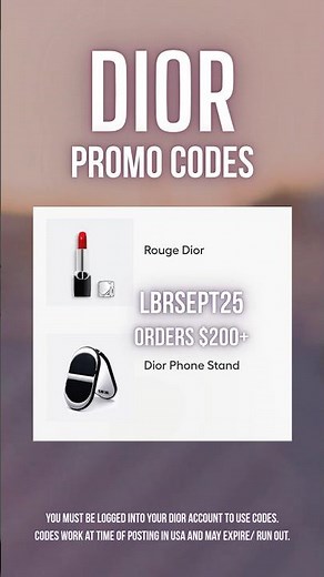 September 2025 Dior Promo Codes 💜 | #dior #beauty #diorbeauty #promocode #makeup #luxurybeauty