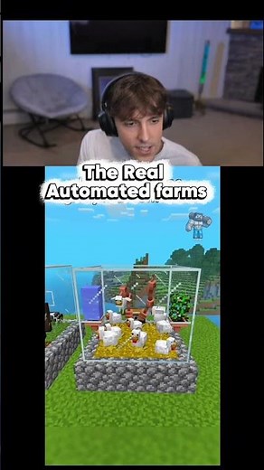 The REAL Automatic Farm Mod 🤖 | Robot Does All The Work in Minecraft! #shorts