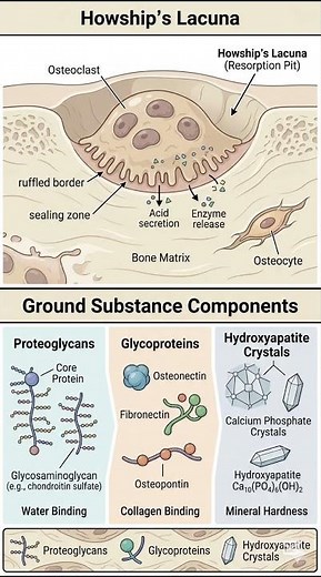 Osteoclasts & Bone Matrix Explained in 60 Seconds 🦴 #medicalstudents