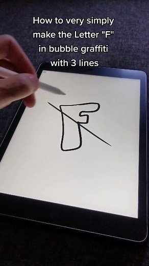 Bubble Graffiti Letter F Tutorial