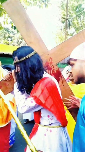 My son Allan played jesus role in Good Friday 🙏 #love #memoriesmade #goodfriday #begopara #ranaghat