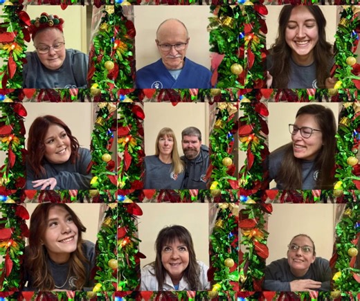 Here’s the story… of a vet named Marv, Who was running a great clinic on his own. He had passion, skills, and kindness, But he wasn’t all alone. It’s the story… of two vets, Sandy and Andrew, Who took over and helped the clinic grow. They brought vision, care, and teamwork, With a mission set to show. 'Til the one day when the staff all came together, And they knew that it was more than just good luck. That this group must be a family, That’s the way we all became the Sylvan Bunch! 🎅✨ And now t