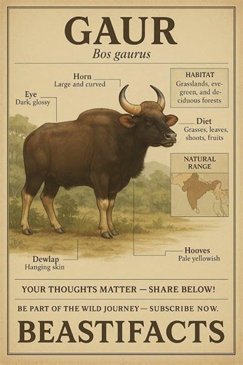 Gaur – The Iron Giant of the Asian Forests 🐃🌿