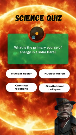 Science Quiz |Test your space smarts with our Solar Flare Quiz – How much do you know about the Sun's fiery outbursts? #STEM #quiz #solarflare #sun #quiztime #fypシ゚viralシ #reels | QuizzyFizz