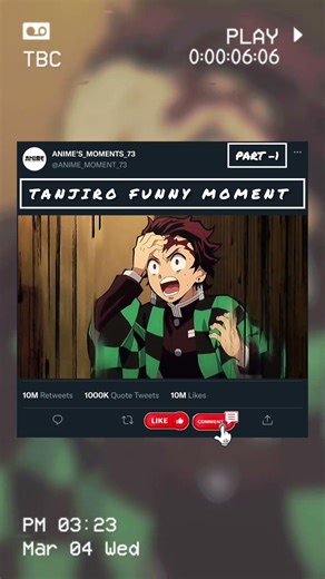 (PART -1) TANJIRO FUNNY MOMENT 😂 DEMON SLAYER HINDI DUBB #shortsfeed #anime #demonslayer #shorts