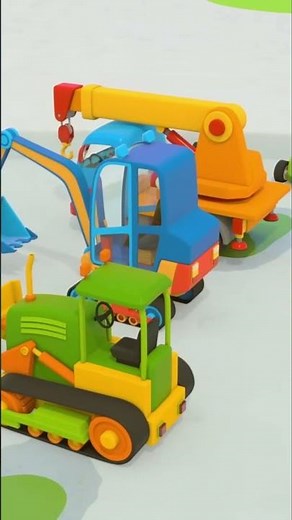 Little cars help the kitten with Helper cars and big trucks. #trucks #cartoon