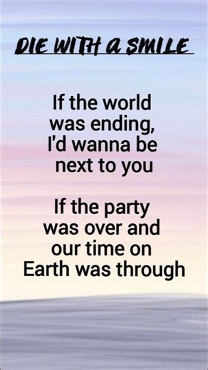 Lady Gaga & Bruno Mars - Die With A Smile (lyrics) #prismlyrics#aesthetic#trending#song#viral#shorts