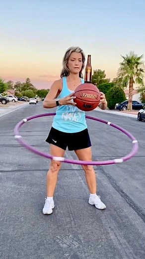 Through the Hula Hoop #basketball #bottle #reelschallenge | Getti