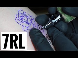 Small color rose Tattoo | Real time