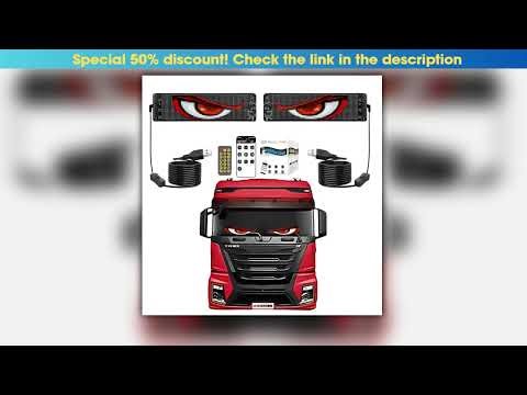 2PCS Devil Eyes Light For Car Window Flexible LED Display Screen Panel Demon Dynamic Big Eye