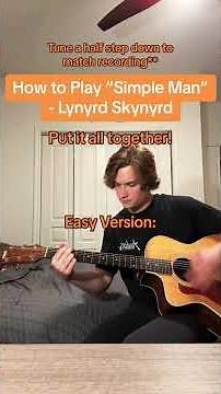 How to Play “Simple Man” - Lynyrd Skynyrd 🎸 #guitartok #beginnerguitar #guitarlesson