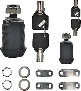 2 Pack RV Cabinet Locks with 4 Keys 7/8" Heavy Duty Tubular Cam Lock for RV Compartment Storage Door Camper Cabinet Door Toolbox Locks