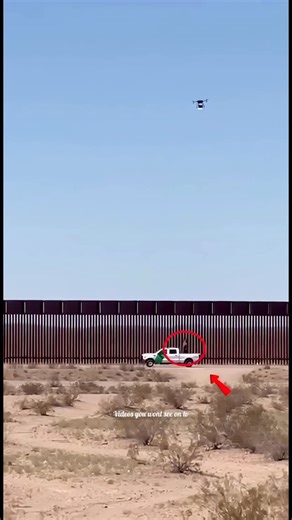 Videos you won’t see on tv on Instagram: "USA 🇺🇸-Mexico —-The incident occurred in the vicinity “of the border between the United States and Mexico, when the agent detected the drone in flight and considered it a potential threat, proceeding to neutralize it.allegedly operated by a cartel was shot down near the border wall after a United States Border Patrol agent opened fire on the device."