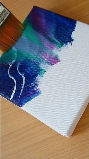 How to draw a Cabin in Winter/Winter landscape/Northern Lights Acrylic Painting