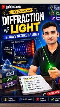 Diffraction of light || Wave Nature #lightwaves #physicsexperiment #explore #experiment #science