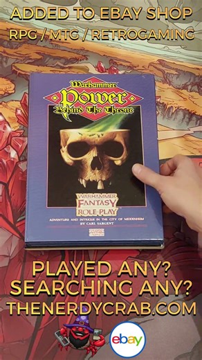 TheNerdyCrab.com new items listed on ebay. Imagine Warhammer Fantasy Roleplay