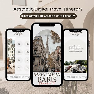 Aesthetic Digital Itinerary Planner, Traveling Planner, Editable Travel Guide, Digital Planner Itinerary, Business Itinerary - Etsy Canada