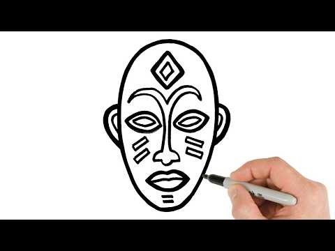 How to Draw African Mask | Super Easy Step-by-Step Tutorial!