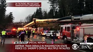 “They are reporting that several cars on I-5 were struck by the derailed Amtrak train cars. Multiple motorists injured on the roadway. No fatalities reported amongst the motorists yet.” - @krisvancleave cbsn.ws/2j9xWKB | CBS Evening News