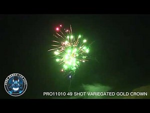 49 Shot Variegated Gold Crown - PRO11010 (Pyro Demon Pro Line)
