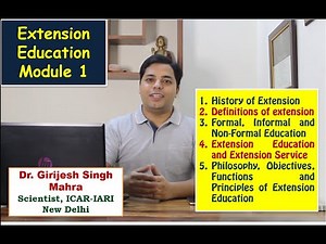 Extension Education _Module 1 (Fundamentals of Extension)