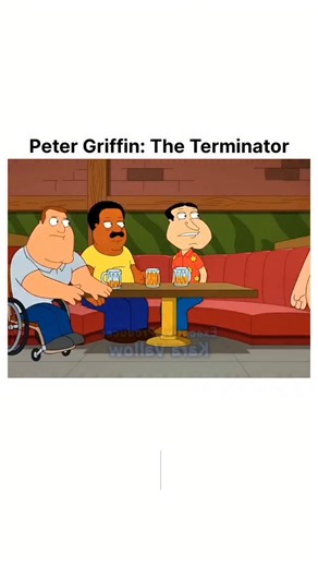 skillmodeon on Instagram: "This clip from Family Guy takes a hilarious twist as Peter Griffin becomes a cyborg Terminator! It all starts when Peter, inexplicably unclothed, demands Quagmire's gun, only to reveal his new identity. The plot thickens when Cyborg Peter attacks Ernie the Giant Chicken, then chases Stewie. Stewie, recognizing the danger, realizes that this Peter is a Terminator sent from the future! But who sent him? Brian Griffin reveals that he programmed the Peter Terminator to kil