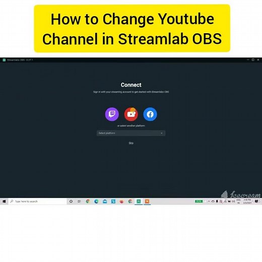 How to Change Youtube Channel in Streamlab OBS - 1 Minute Tech #shorts
