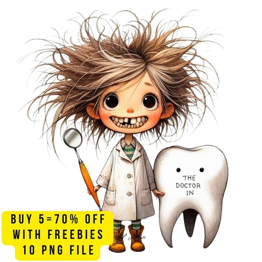10 Quirky Funny Dentist Clipart JPG, Girl Redhead Dentist Clip Art, Whimsical Tooth Fairy Art, Dentist Office Wall Art, Dental Cartoon Art - Etsy Canada