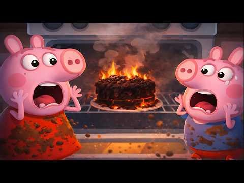 Kitchen Disaster: Peppa Pig and George's Burning Cake! 🍰🔥 | Peppa Pig Animation