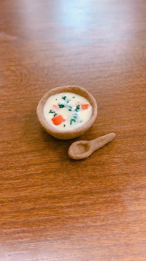 アリエッティのリクエストでスープをつくりました(*´꒳`*)#ハンドメイド#借り暮らしのアリエッティ#アリエッティ#ジブリ#ジブリ飯#粘土#スープ