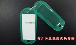 [Hot Item] Cheapest Plastic Key Ring with Key Tag