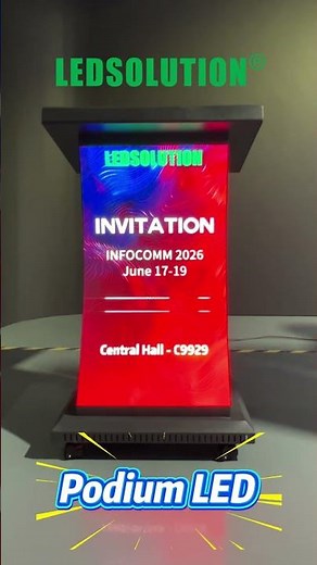 9:16 Curved Podium LED Display | Perfect for Conferences & Keynote Speeches