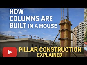 How Columns Are Built in a House | Pillar Construction Explained | English Version #construction