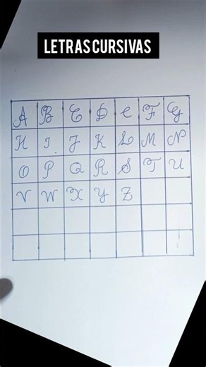 Como escrever letras cursivas passo a passo.
