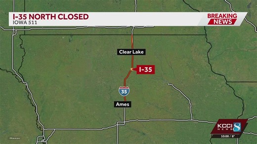 Part of Interstate 35 closed as severe winter weather rolls through Iowa
