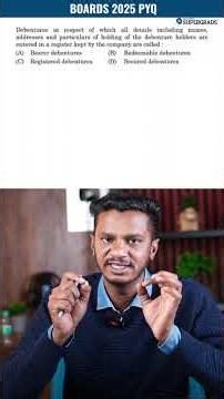 Class 12 Accountancy Boards 2025 | PYQ-3 Types of Debentures | Boards 2026 Accountancy