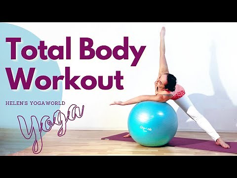 60+ min Total body Yoga & Pilates with a stability ball | Full class | Helen's YogaWorld