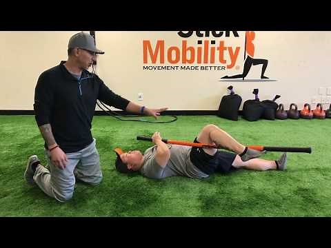 Lying Hip Internal Rotation Drill - Stick Mobility Exercise